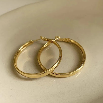 Trendy Oversized Circle Hoop Earrings Fashion Statement Jewelry