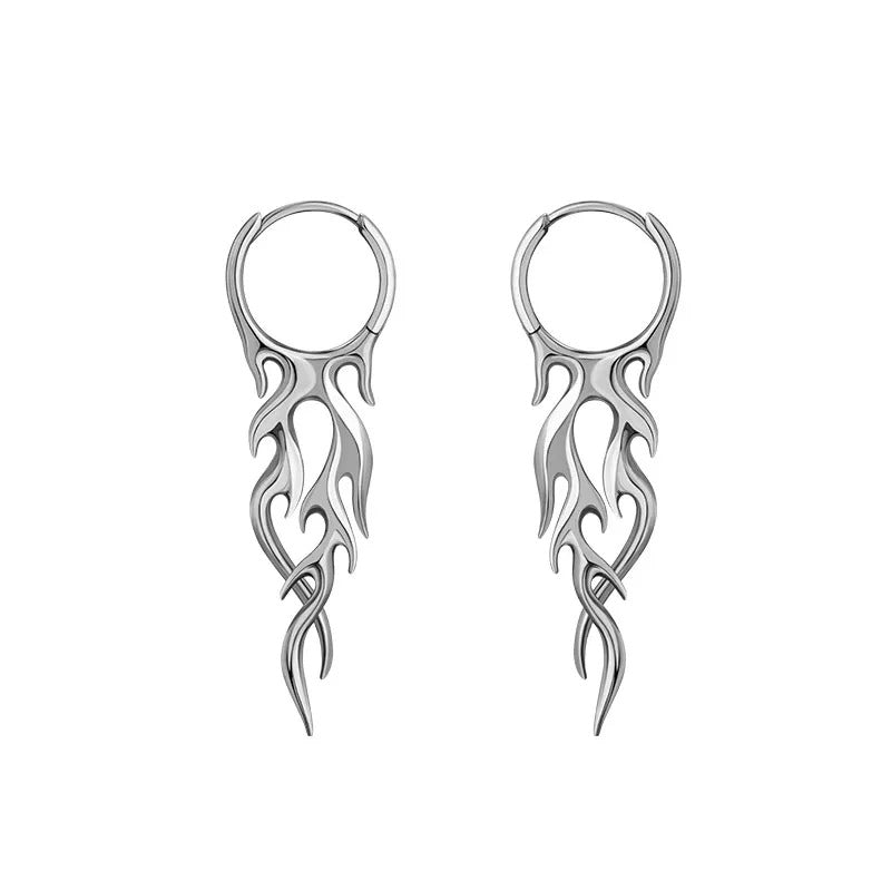Thorn Drop Earrings Men Women Hip Hop Punk Fashion Geometric Earrings Party Titanium Steel Jewelry Gift