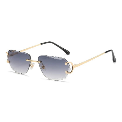 Retro Frameless UV400 Sunglasses for Men and Women