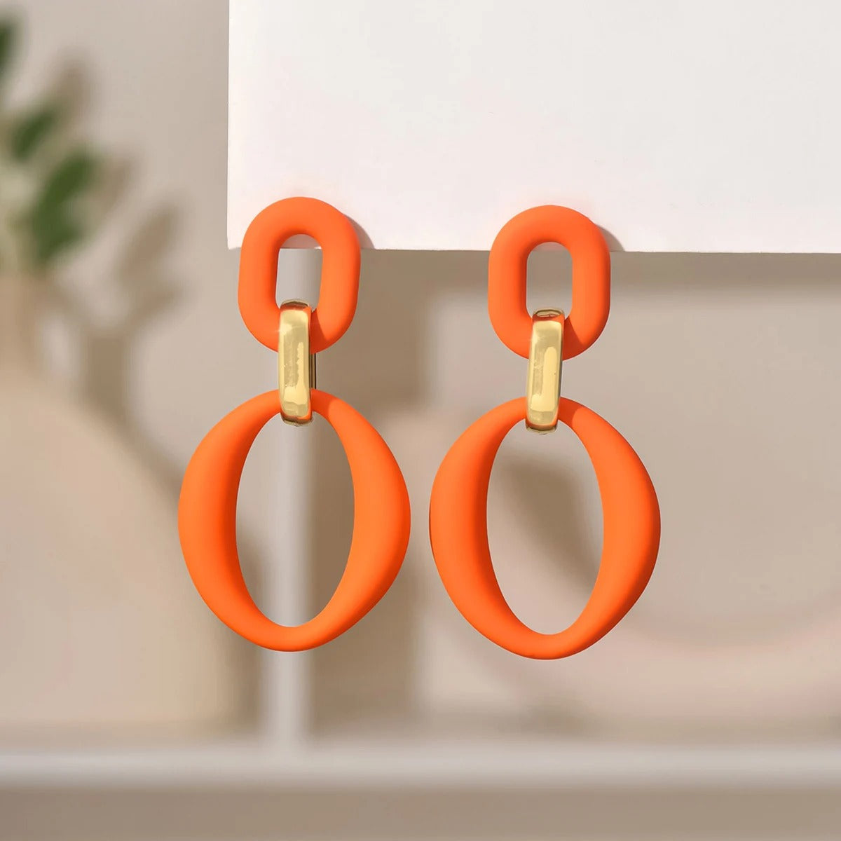 Geometric Candy Color Earrings for Women Summer Fashion Jewelry