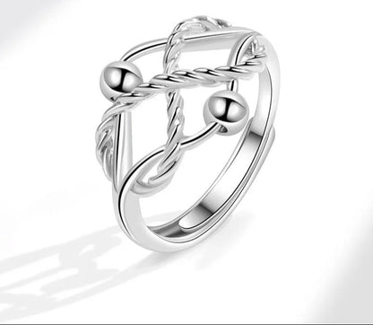 Sunflower Anxiety Spinner Ring for Women Butterfly Charm Fidget Ring