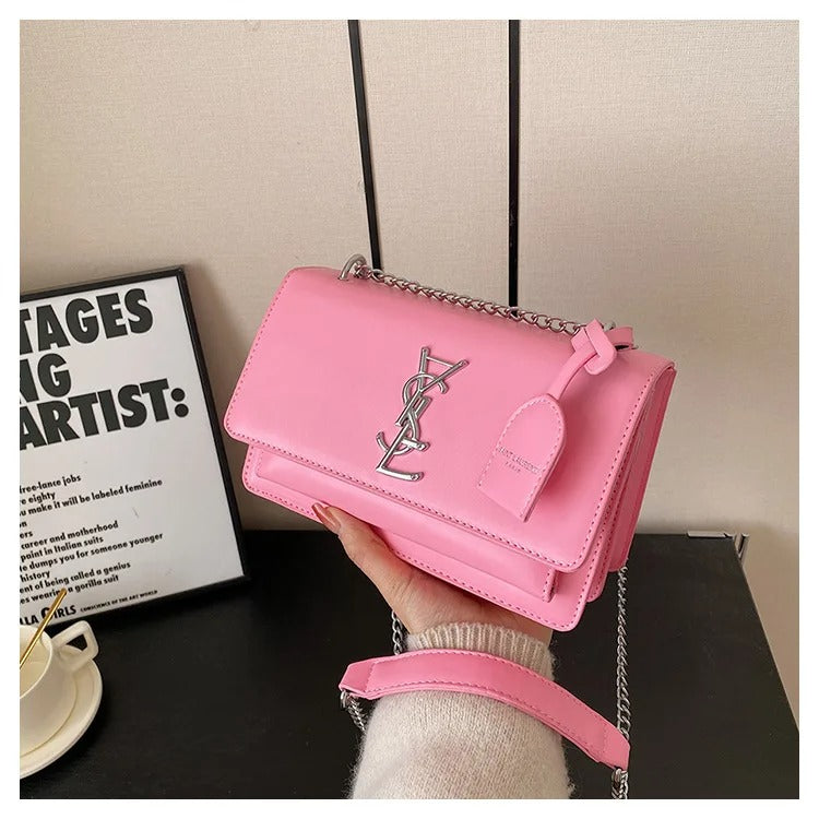 Korean Style Small Square Bag High-Quality Women’s Fashion Chain Shoulder & Crossbody Bag