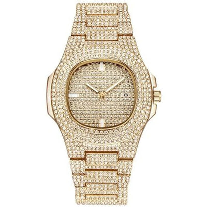 Luxury Fashion Mens Stainless Steel Watches Male Sports Quartz Wristwatch Calendar Luminous Clock Men Business Casual Watch