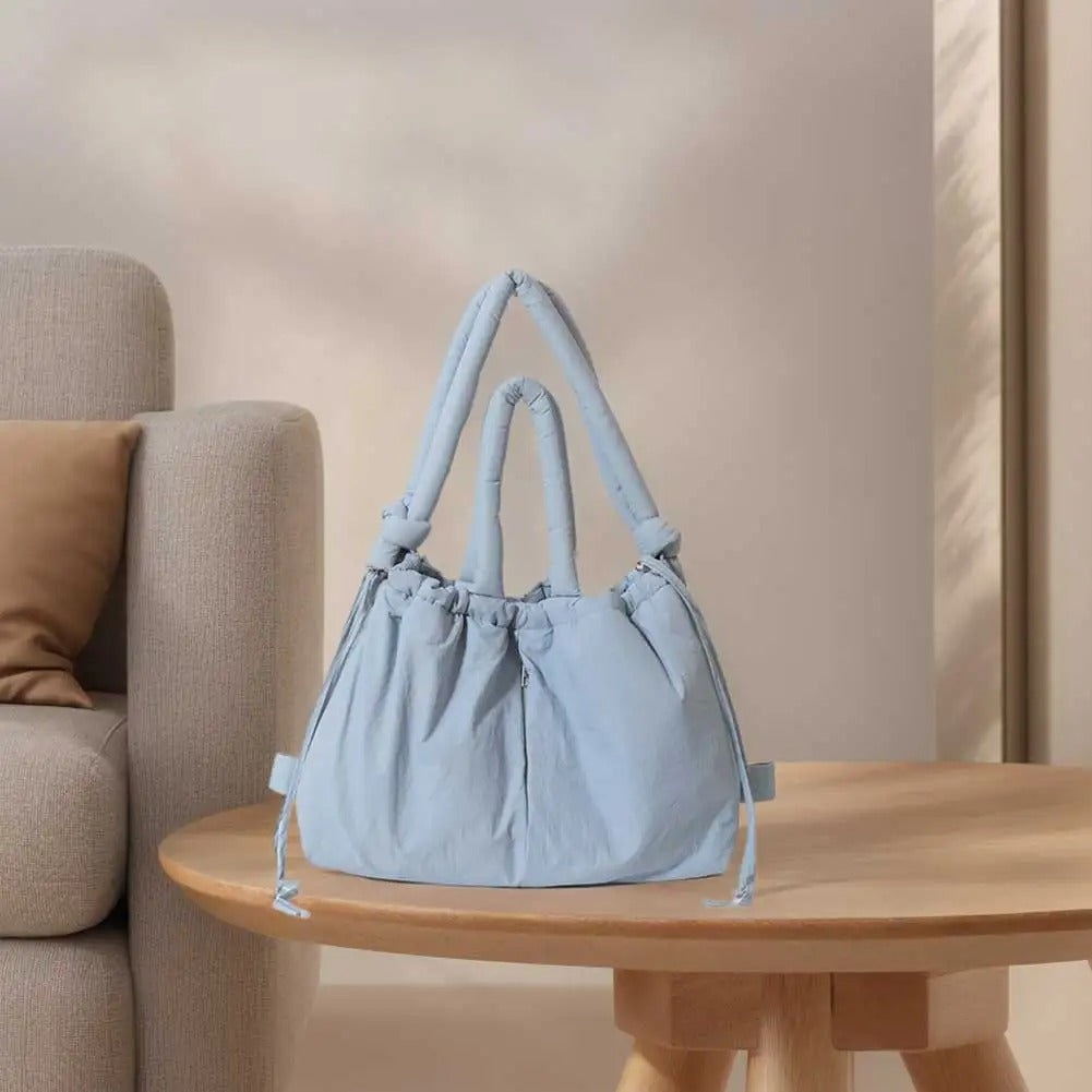 Women’s Puffer Tote Bag Large Capacity Nylon Shoulder Bag