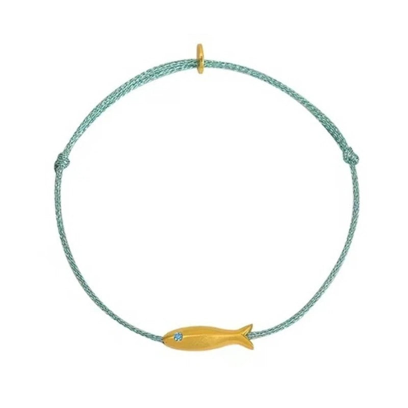 Women’s Cute Fish Bracelet Minimalist Red & Blue String Gift Jewelry