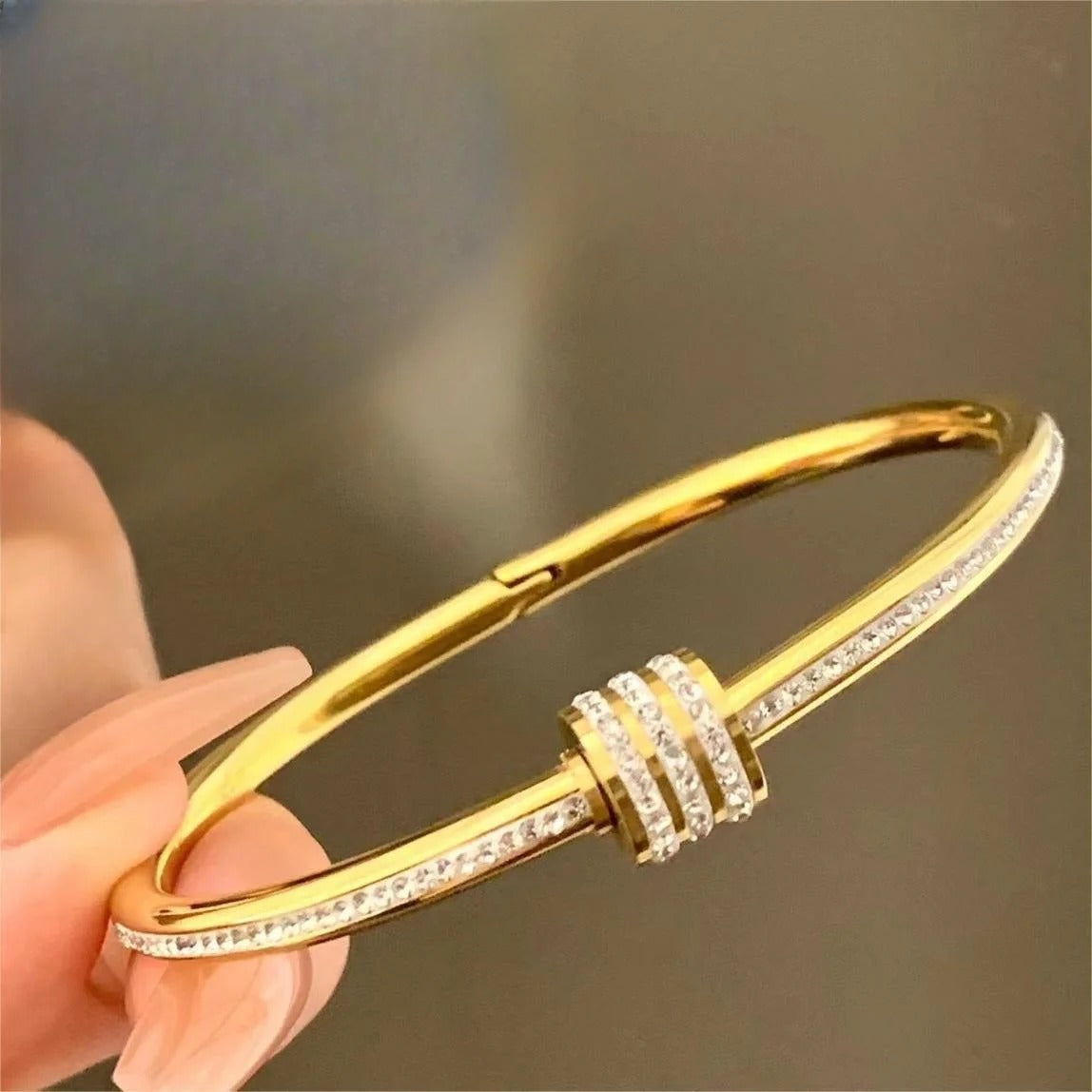 Luxury Waterproof Bangles Titanium Steel Gold & Silver Bracelet