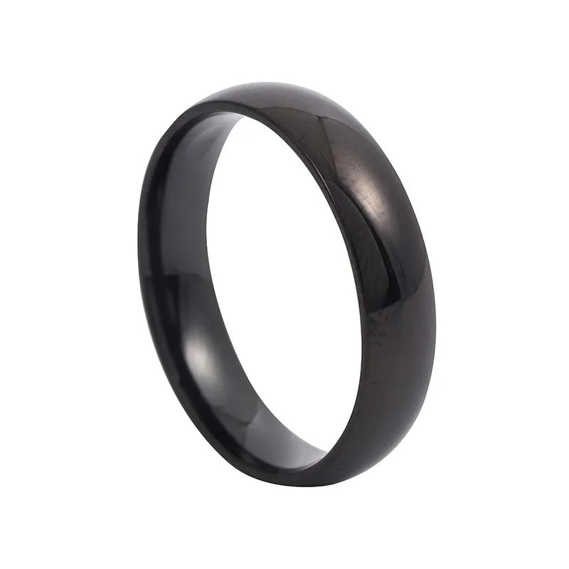 Curved Stainless Steel Couple Ring Charm Men Women Titanium Steel Rings Best Party Gift Jewelry