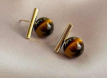 Grey Imitation Pearl Earrings French Minimalist Fashion Jewelry for Women
