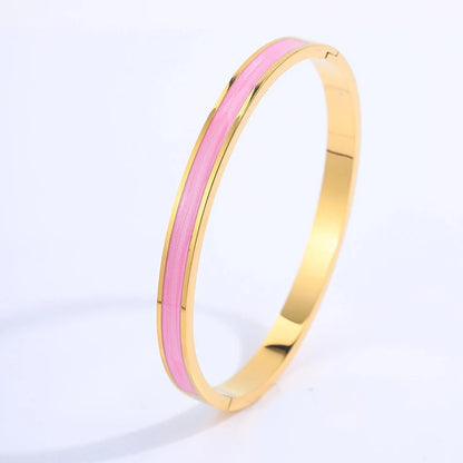 Stackable Gold Bangle Bracelet Set for Women 18K Gold Plated Heart
